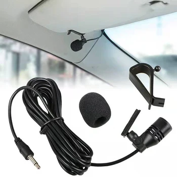МИНИ-професионален автомобилен аудиомикрофон с жак 3,5 мм моно-мини жични външен микрофон за КОМПЮТЪР, Авто DVD-радио, НОВОСТ