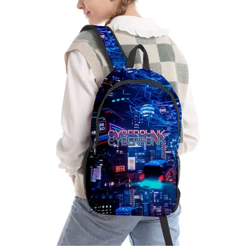 Раница с 3D-принтом Cyber Pattern За момчета И момичета Училищна чанта Тийнейджър Ученически Раници на Жените и Мъжете Чанта за книги Студент 6