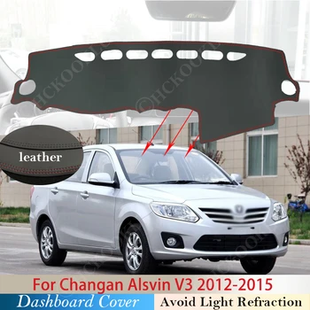 Изкуствена Кожа за Changan Alsvin V3 2012 2013 2014 2015 Противоскользящий Подложка на Кутията на таблото на сенника Dashmat Защита на Автомобилни Аксесоари Pad