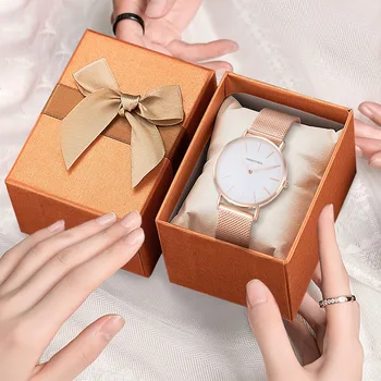 Дамски кварцови часовници в корейски стил в минималистичном изпълнение, за женското малцинство, от висок клас, Sensational Взривни Edition
