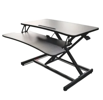 Регулируема височина Офис мебели маса за сядане и изправяне, тенис на преобразувател на щранг с газова пружина за двойна монитор
