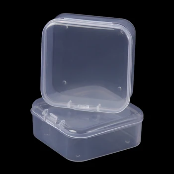 3ШТ Прозрачна кутия за съхранение на Квадратен калъф за дреболии, Опаковки, кутии за Бижута, Мъниста Контейнер за подробности Органайзер Риболовни уреди