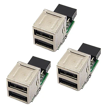 3X 9-за Контакт на дънната Платка С 2 Порта USB 2.0 A С вътрешен клъстер адаптер
