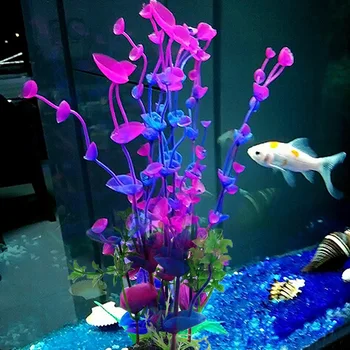 Лилава украса изкуствени пластмасови растение, изкуствено аквариумное растение, аксесоари за аквариум, украшение, подводно растение