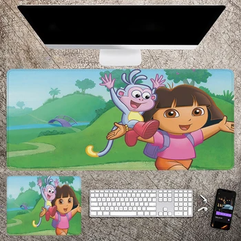 Подложка за мишка Dora the Explorer, аксесоари за персонални КОМПЮТРИ, игрови подложки за клавиатура, подложка за мишка, Xxl, подложка за скоростно маса, тенис на мат, Настолни компютърни бюра