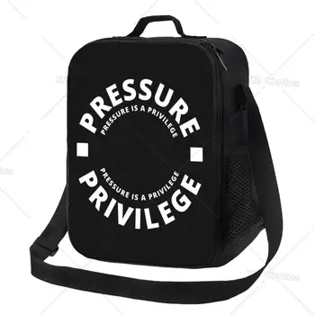 Изолиран обяд-бокс Pressures Privilege за работа и училище, за многократна употреба термоохладитель, обяд-бокс Bento с джоб за мъже и жени