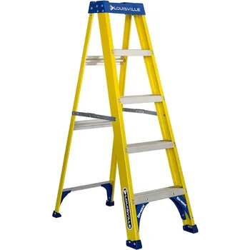 Стремянка от фибростъкло DUTRIEUX ladders, 5 фута / 250 килограма, жълт