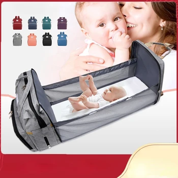 Нова сгъваема чанта за майките, лесно преносима сгъваема кушетка, просторен детска раница, дамска чанта за майката, чанта за мама