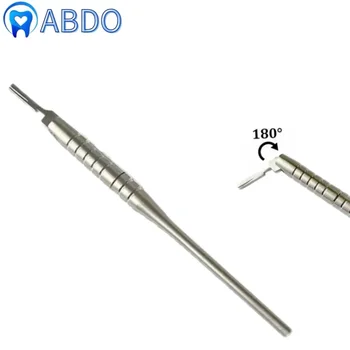 - Обикновена дръжка за стоматологично нож от неръждаема стомана, регулируеми на 180 градуса, подходящ за стоматологични консумативи с 3 # остриета