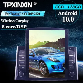 За Toyota RAV4 2019 2020 Android 10.0 Безжичен сензорен екран Carplay Универсален стереоприемник 128G Автомагнитола MP3 плейър, Радио