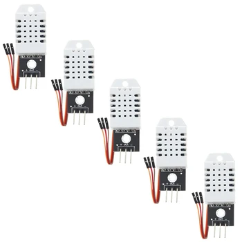 Сензор за температура и влажност за Arduino, за Raspberry Pi - включително и кабел за свързване, 5 парчета Лесна инсталация