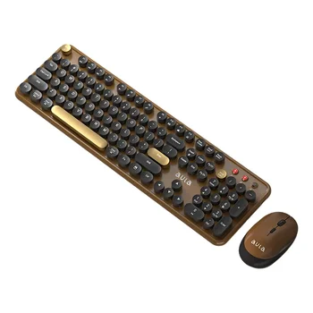 Безжична клавиатура 2.4 G, комплект от 104 клавишна комбинация, детска клавиатура и мишка USB Type-C с резолюция 1600 точки на инч, за да геймерской работа, компютър, лаптоп, Ipad