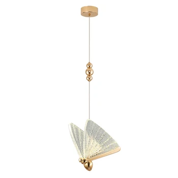 Висящи лампи Модел на пеперуда Полилеи Лампа за вътрешно осветление Начало декор Нощни бар Полилей Двустепенна стълбище Ins Здрав