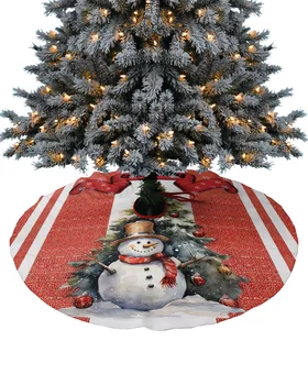 Коледен Снежен човек, Коледна елха, пола, за елхи, коледни украси за дома, кръгли поли за коледната елха, като Основната капачка