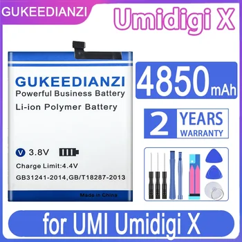 GUKEEDIANZI за UmidigiX, разменени батерия 4850 mah за UMI Umidigi X Batteria + безплатни инструменти