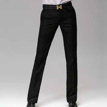 2023 Пролет Есен Мъжка мода Обикновен модел Мъжки панталони са Дълги прави костюмные панталони Мъжки Ежедневни Тесни бизнес панталони