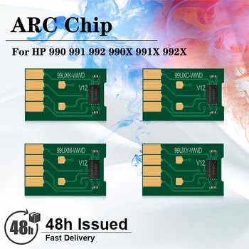 Новият чип ARC За касетата с мастило HP 990 991 992X За HP PageWide 755dn 774dn/dns 750dn/dw 772dn 777z/zs Обновен Чип автоматично нулиране