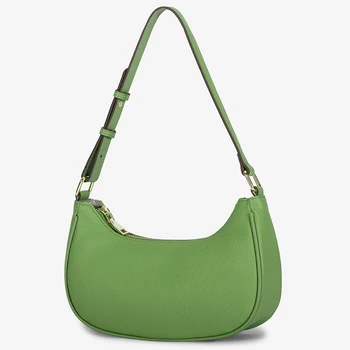 Дамски чанти през рамо от естествена кожа, с модерна дамска чанта, малка чанта-тоут, седельная чанта под мишниците, ежедневни дамски чанта