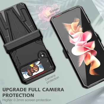 Сверхпрочный Защитен Сгъваем Калъф за Samsung Galaxy Z Flip 4 5G Flip4 Zflip4 Със Защита От Надраскване Чанта За Мобилен Телефон Funda