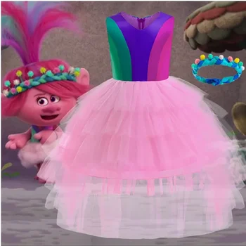 Бебешка рокля за cosplay, магически принцеса рокля електронни елфи, поява на сцената на фестивала на Хелоуин за момичета, принцеса рокля, перука, шапка, костюм