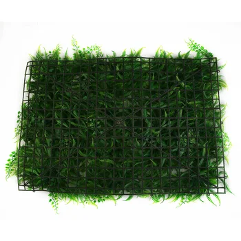 Изкуствена Зелена Трева С цвете 40x60 см Квадратно Пластмасови Газонное растение За декорация на стените у дома Красива Сватба с изкуствена трева