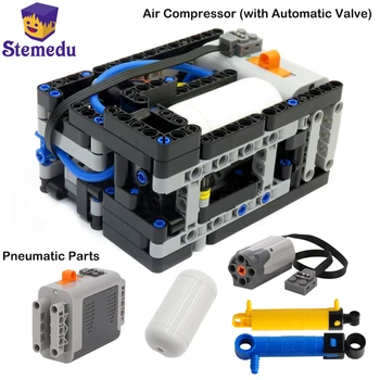 MOC7351 Съвместим Въздушен Компресор Legoeds Електрически Въздушна помпа Градивен елемент В Събирането на Замяна Модификация на модела